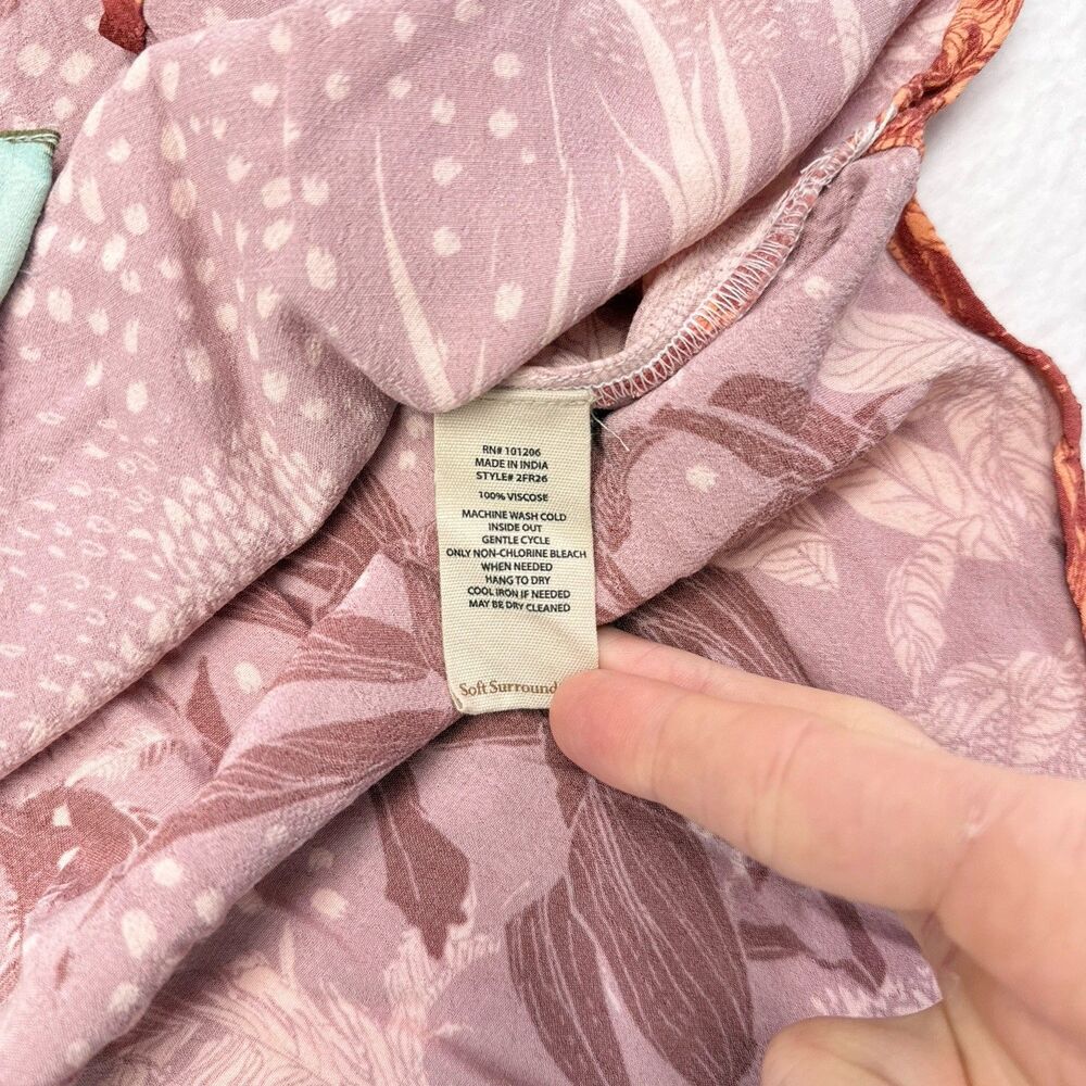 Soft Surroundings Colorful Patterned Button Down … - image 6